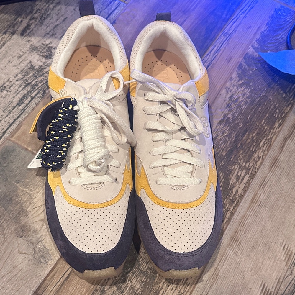 Clarks Lockhill Sneakers size 12 new - Blue and Yellow